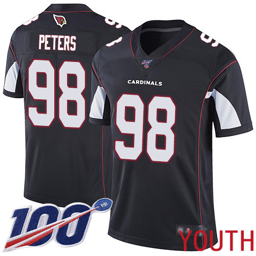 Arizona Cardinals Limited Black Youth Corey Peters Alternate Jersey NFL Football #98 100th Season Vapor Untouchable->youth nfl jersey->Youth Jersey